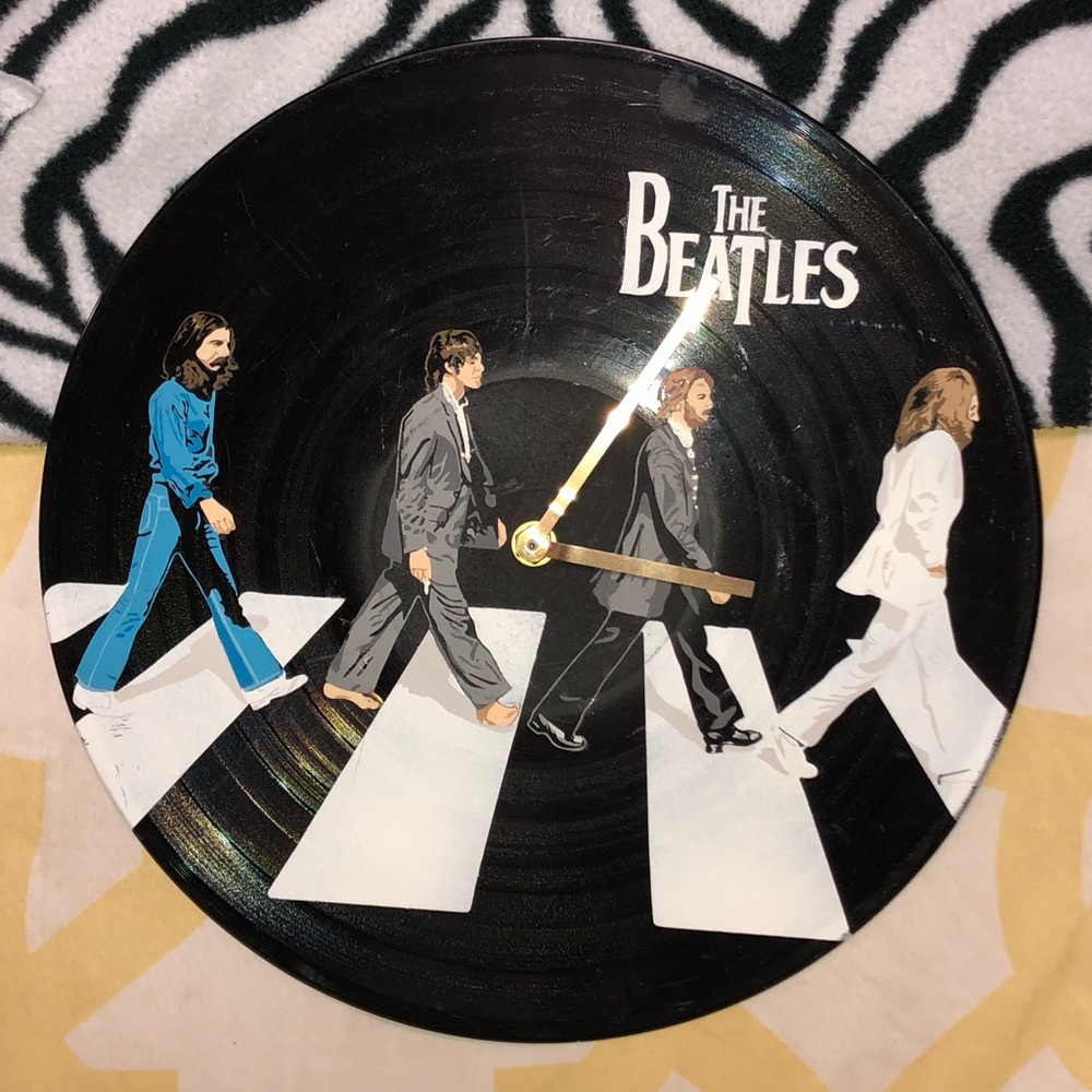 Hand painted Beatles clock